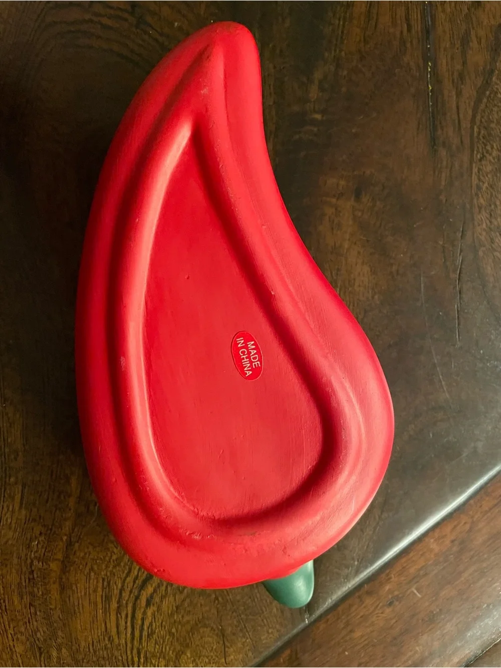 🌶️Ceramic Chili Pepper Dish in Red and Green.